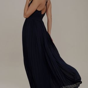 Lulus depths of my love blue pleated maxi
